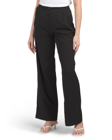High Waisted Wide Leg Trousers for Women | Polyester/Spandex/Rayon | Marshalls