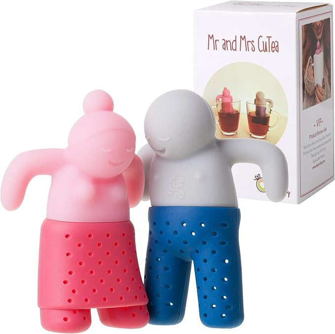 Cute Silicone Tea infuser Gift Set – Loose Leaf Herbal Tea Steeper Couple for a Mug or a Cup ... | Amazon (US)