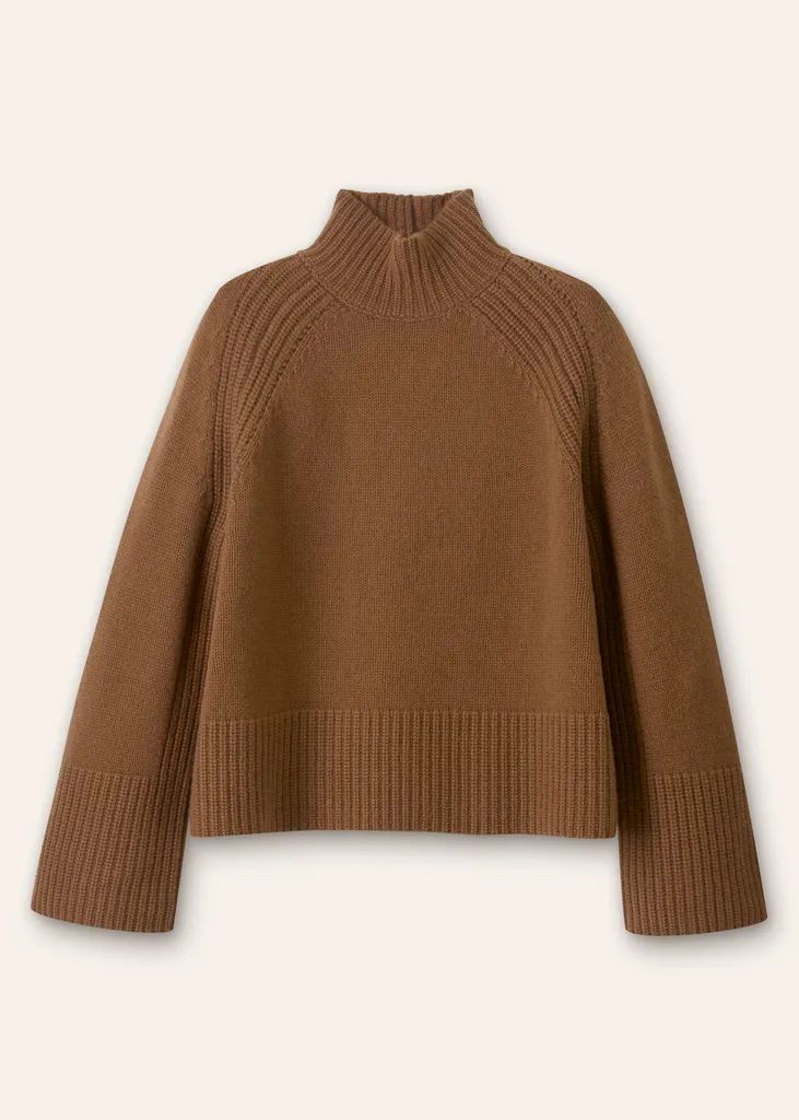 Chunky Cashmere-Blend High Neck Sweater | ME+EM US