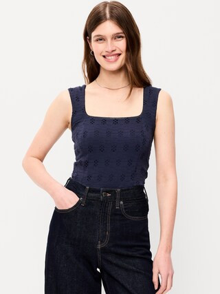 Seamed-Bodice Eyelet Tank Top | Old Navy | Old Navy (US)