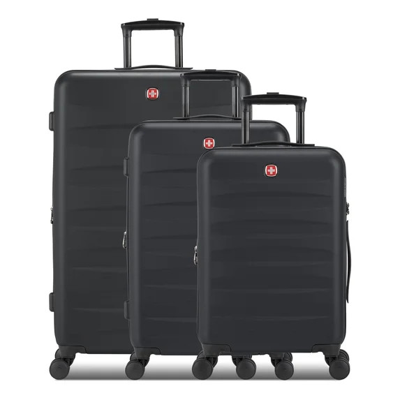 SWISSGEAR Stride Hardside 3-Piece Spinner Set, Black | Walmart (US)