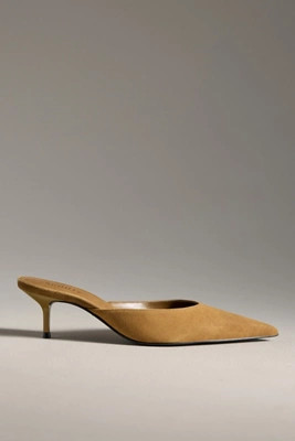 Schutz Julie Suede Pointed-Toe Kitten-Heel Mules | Anthropologie (US)