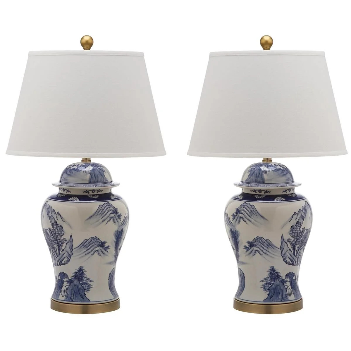 Shanghai Ginger Jar Set 29 Inch Table Lamp by Safavieh | 1800 Lighting