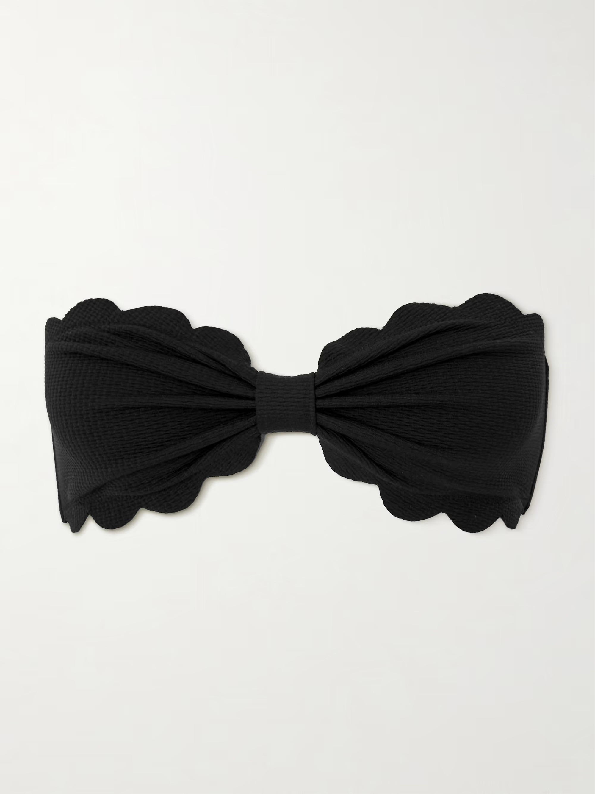 Antibes scalloped recycled-seersucker bikini top | NET-A-PORTER (US)