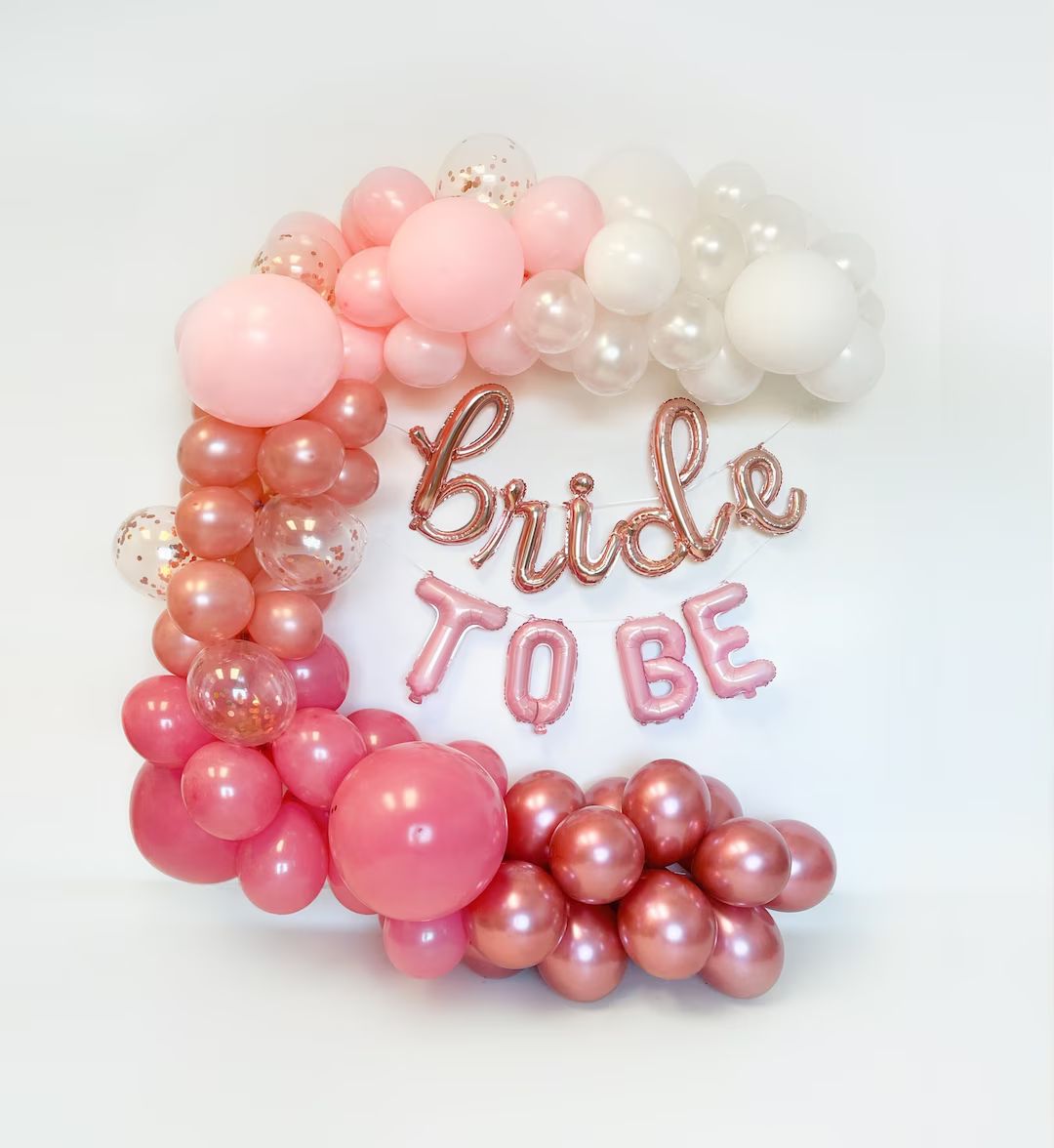 Rose Gold Pink Balloon Garland Kit | Bridal Shower Balloon Arch | Rose Gold Bridal Shower | Rose ... | Etsy (US)