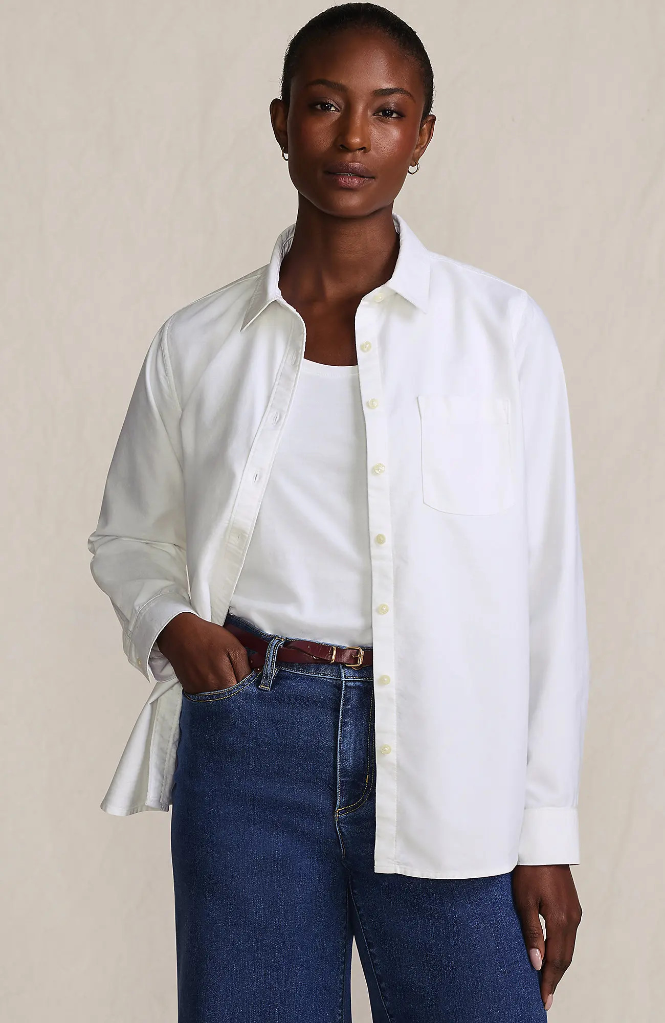 Lands' End Oxford Shirt (Women) | Nordstrom | Nordstrom