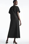 PLEATED MIDI T-SHIRT DRESS - BLACK - COS | COS UK