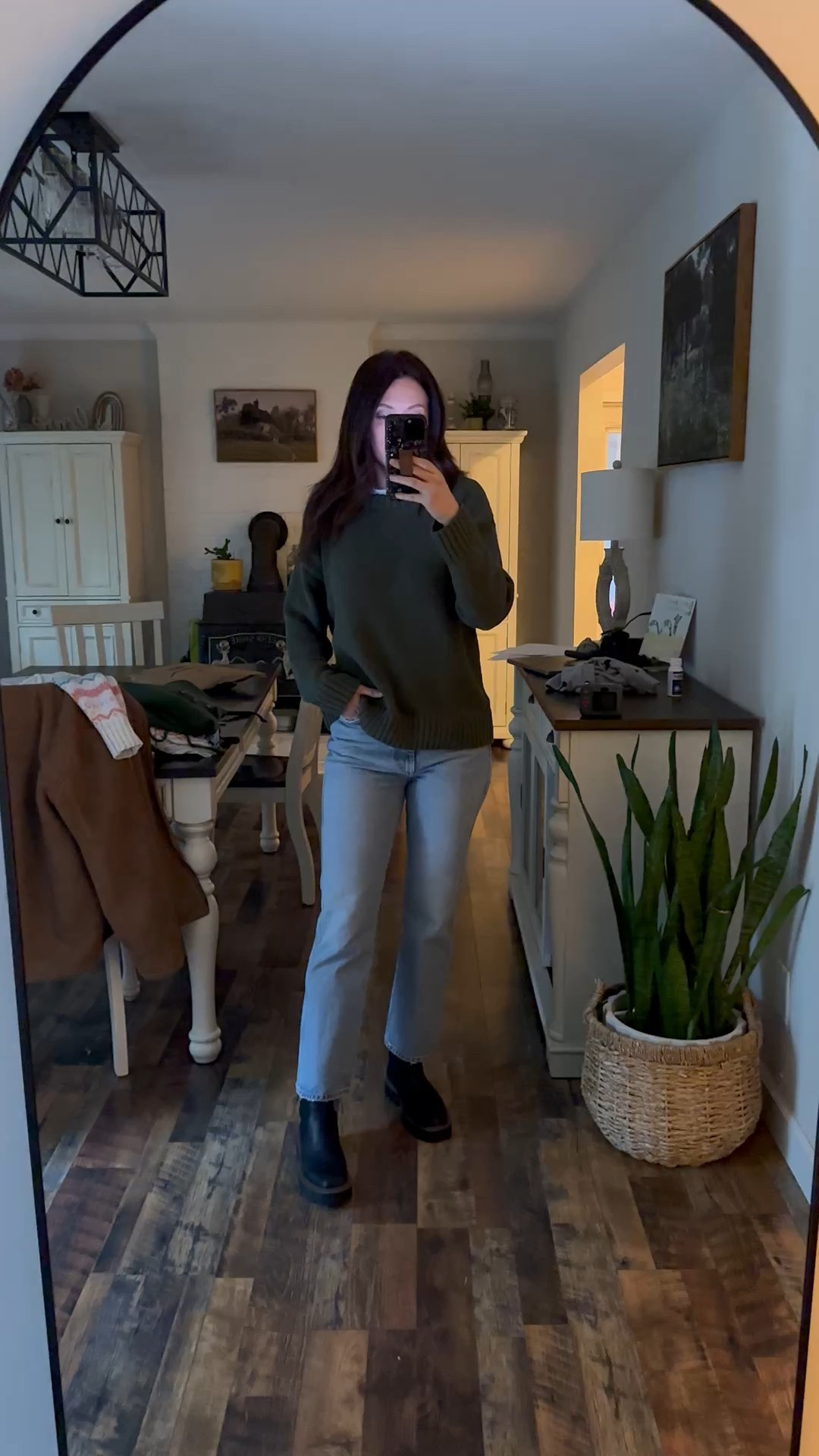 Wearing the small sweater and 27” jeans 

#LTKStyleTip #LTKSeasonal #LTKSaleAlert