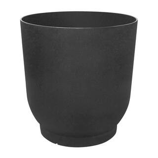 20 in. x 21 in. Slate Rubber Florencia Floor Planters with Water Reservoir | The Home Depot