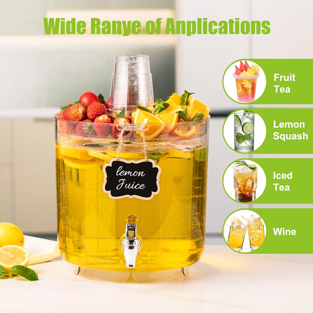 2 Gallon Beverage Dispenser for Parties 2 PACK, BPA-Free Drink Dispenser with No Drip Spigot, Jui... | Amazon (US)