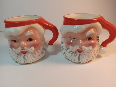 Vintage ~ Christmas 1950’s Napco Winking Santa Mugs ~ KDX244 | eBay US