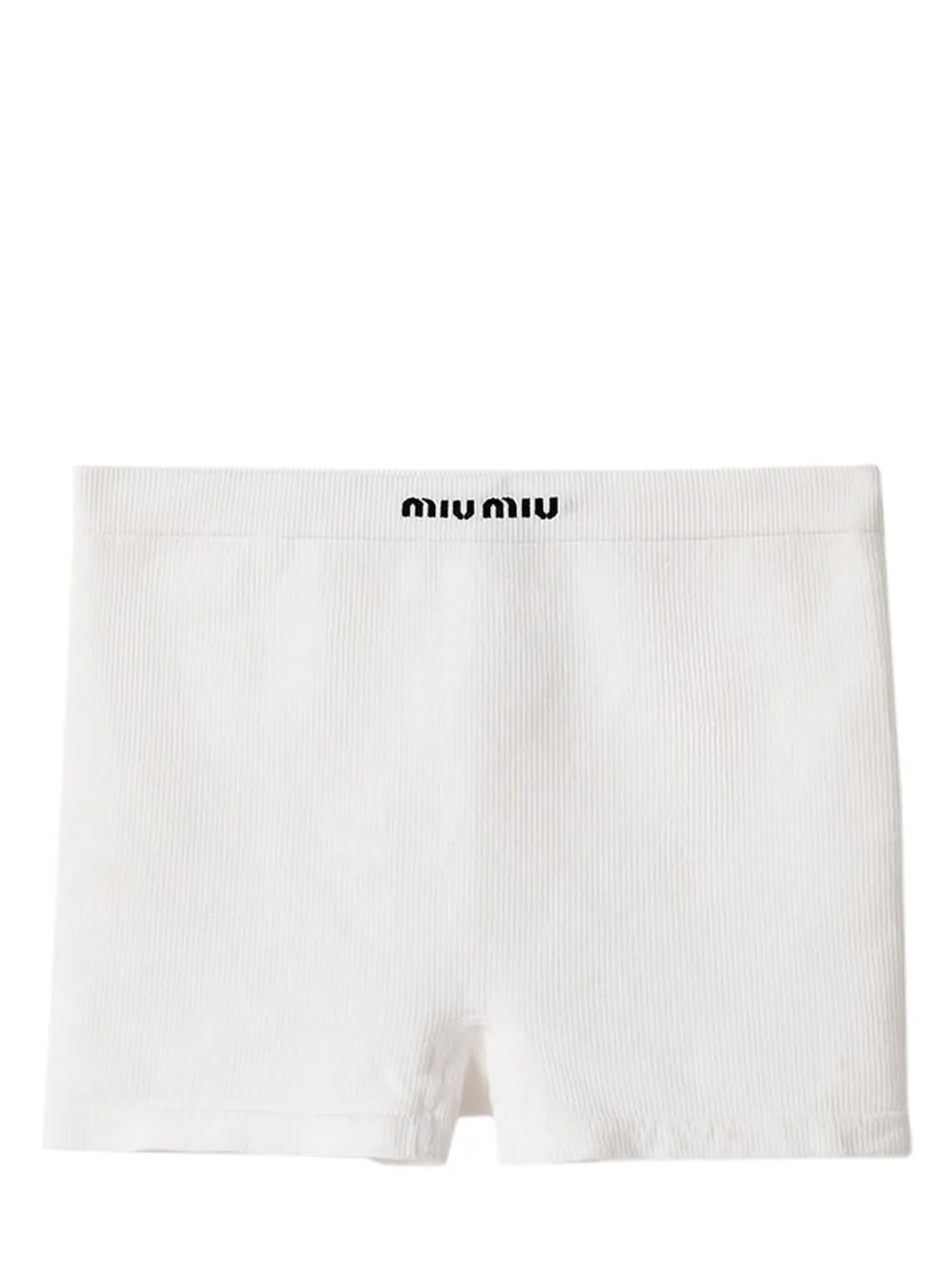Miu Miu Seamless Ribbed Cotton Boxers | White | FARFETCH | Farfetch Global