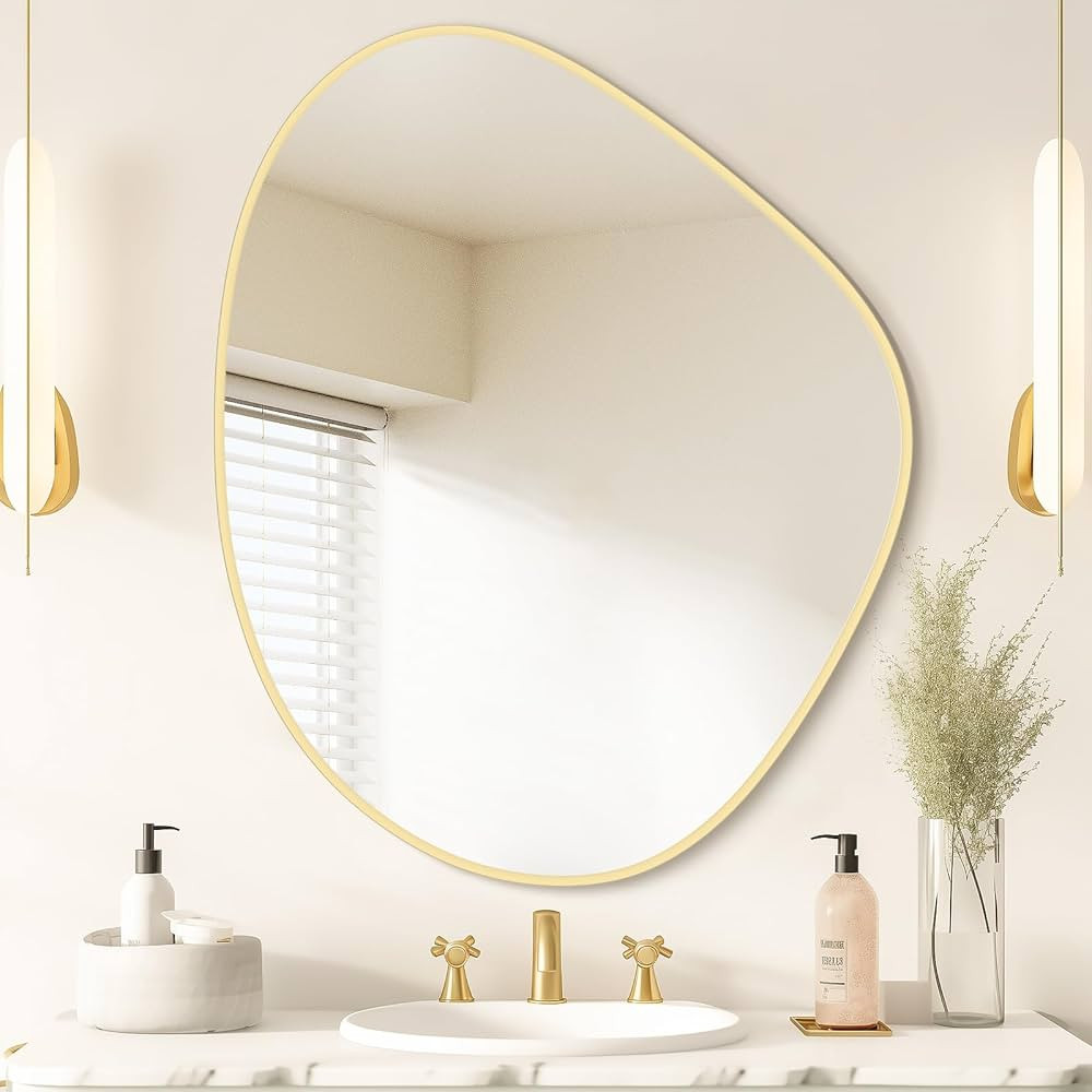 WallBeyond Asymmetrical Mirror, Irregular Wall Mirror for Bathroom, Abstract Wall Mirrors Decorat... | Amazon (US)