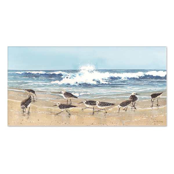 Sandpiper Canvas Wall Art, Blue, Wood | At Home