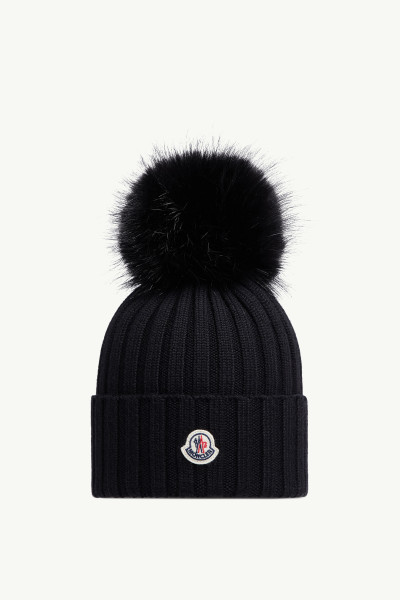 Wool Beanie with Pom Pom | Moncler