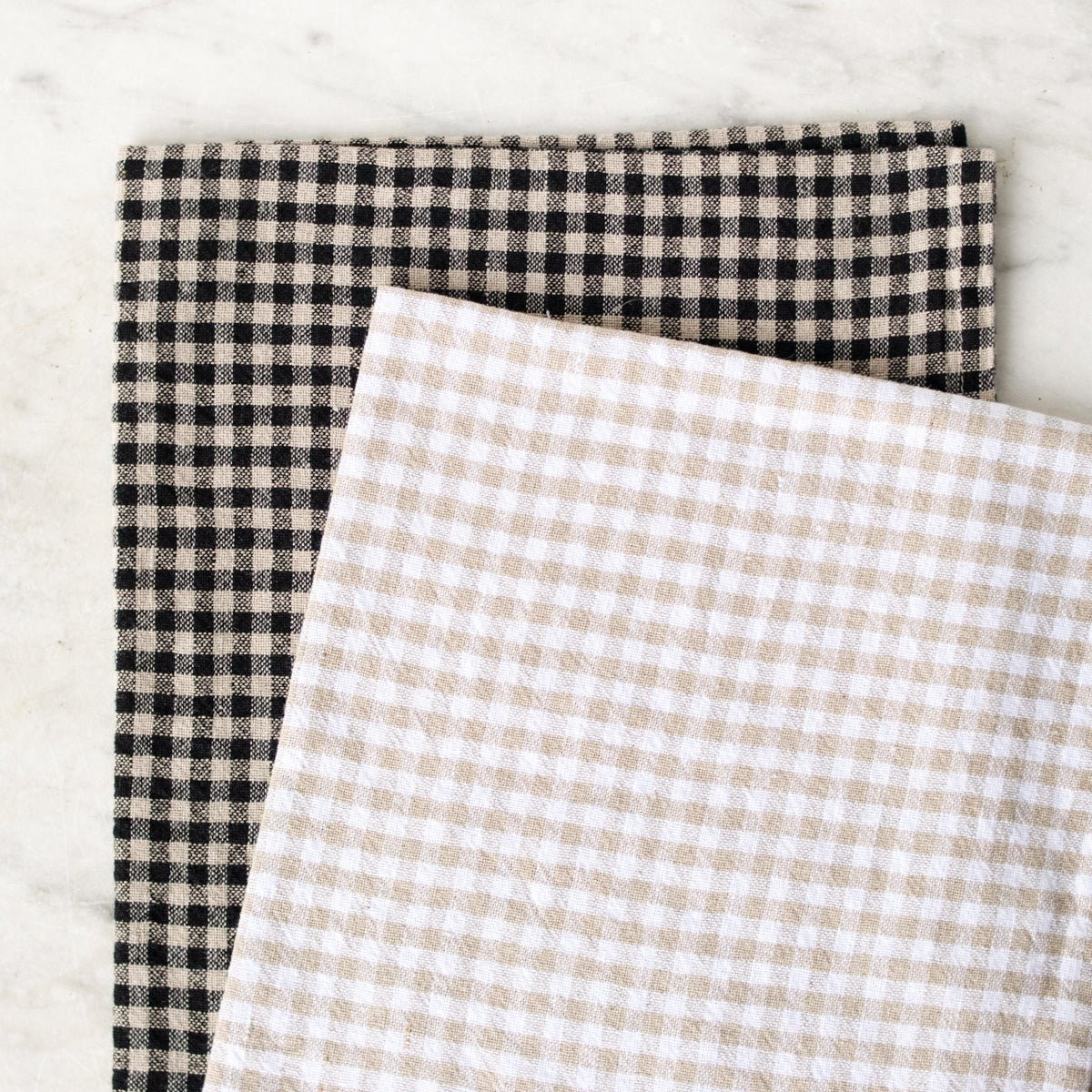 Pair of Gingham Linen Kitchen Towels - textiles - elsie green | Elsie Green US