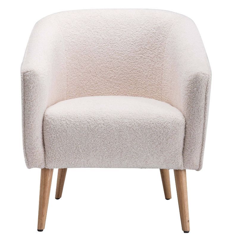 Faux Shearling Barrel Accent Chair - WOVENBYRD | Target