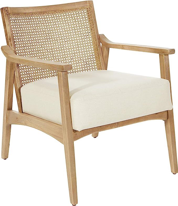 OSP Home Furnishings Alaina Arm Chair, Linen Coastal Wash | Amazon (US)