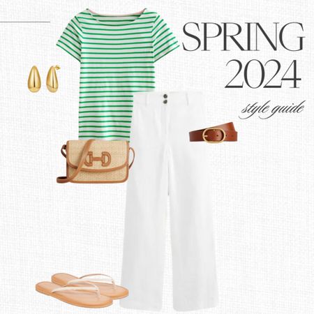 Spring outfit - white pants - teacher outfit- casual spring outfit - straw bag - Amazon earrings - brown belt - summer outfit 

#LTKitbag #LTKworkwear #LTKsalealert
