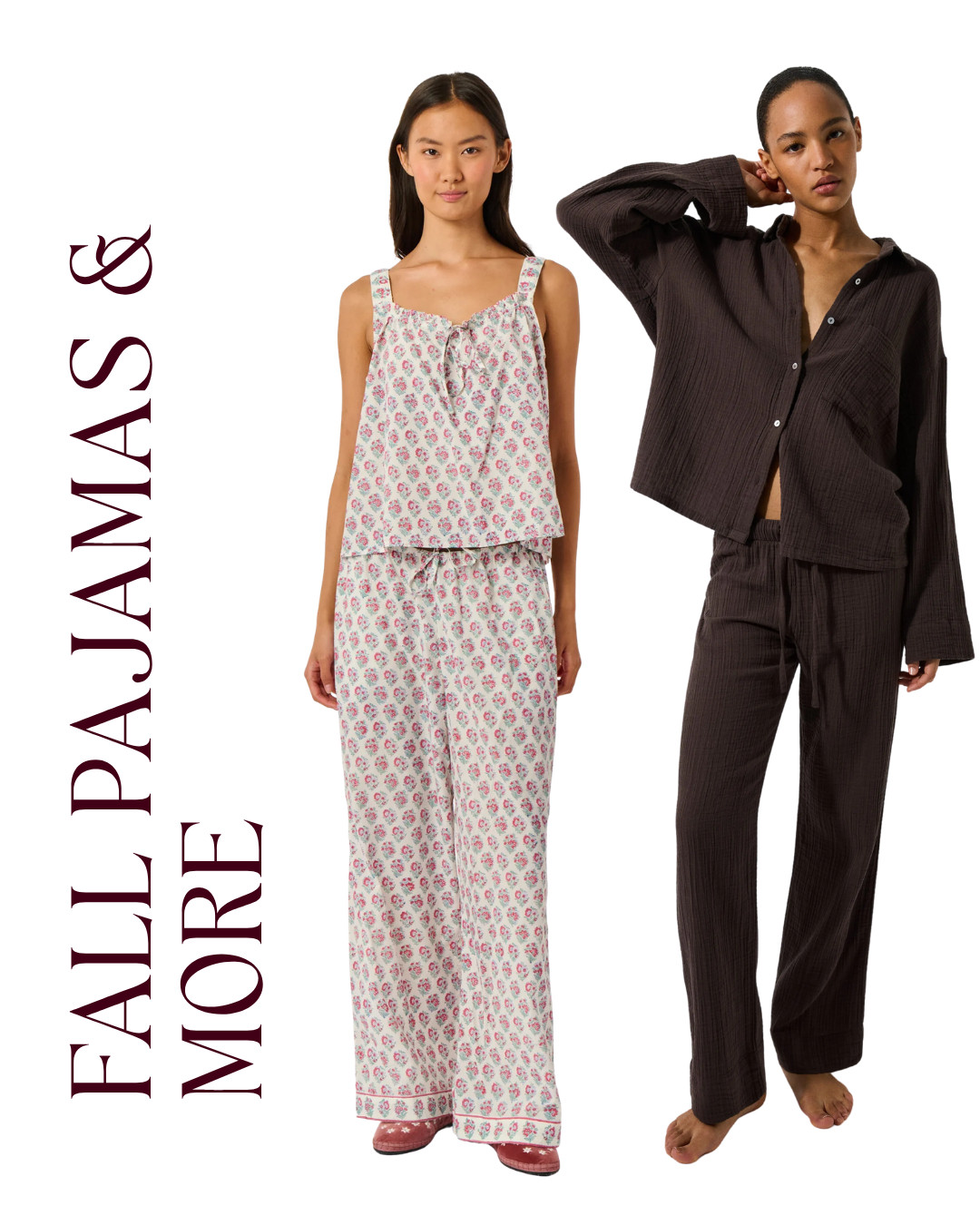 The fall pajama sets that make me actually want to go to bed early 🌙🛒everything linked. Comment SHOP and I'll DM the details 💌

Cotton muslin, striped rib knits, gingham flannel, and silk cami sets in the coziest fall colors. I'm a firm believer that a good pajama set makes the season feel official — the Roller Rabbit harvest floral and the equestrian silk cami are at the top of my list this year.

[fall pajama sets, cotton pajamas, flannel pajama set, silk pajamas, cozy sleepwear]
#fallpajamas #cozyseason #sleepwear 

 