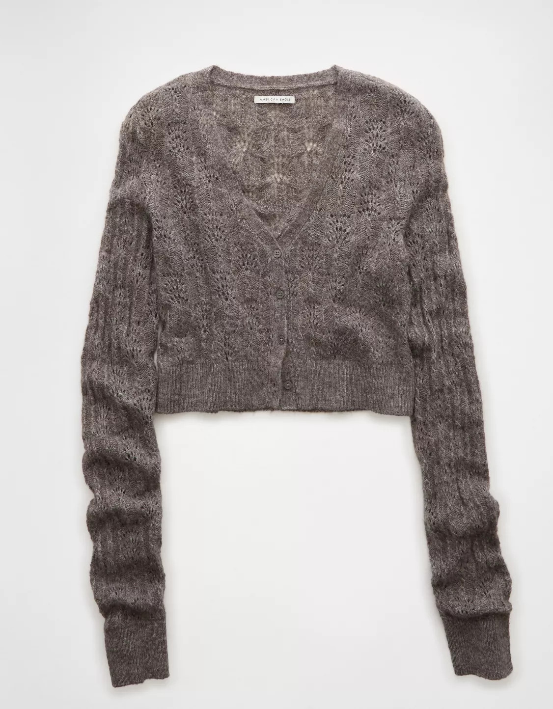 AE Wispy-Knit Cropped Cardigan | American Eagle Outfitters (US & CA)
