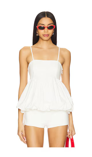Wesley Mix Media Top in White | Revolve Clothing (Global)
