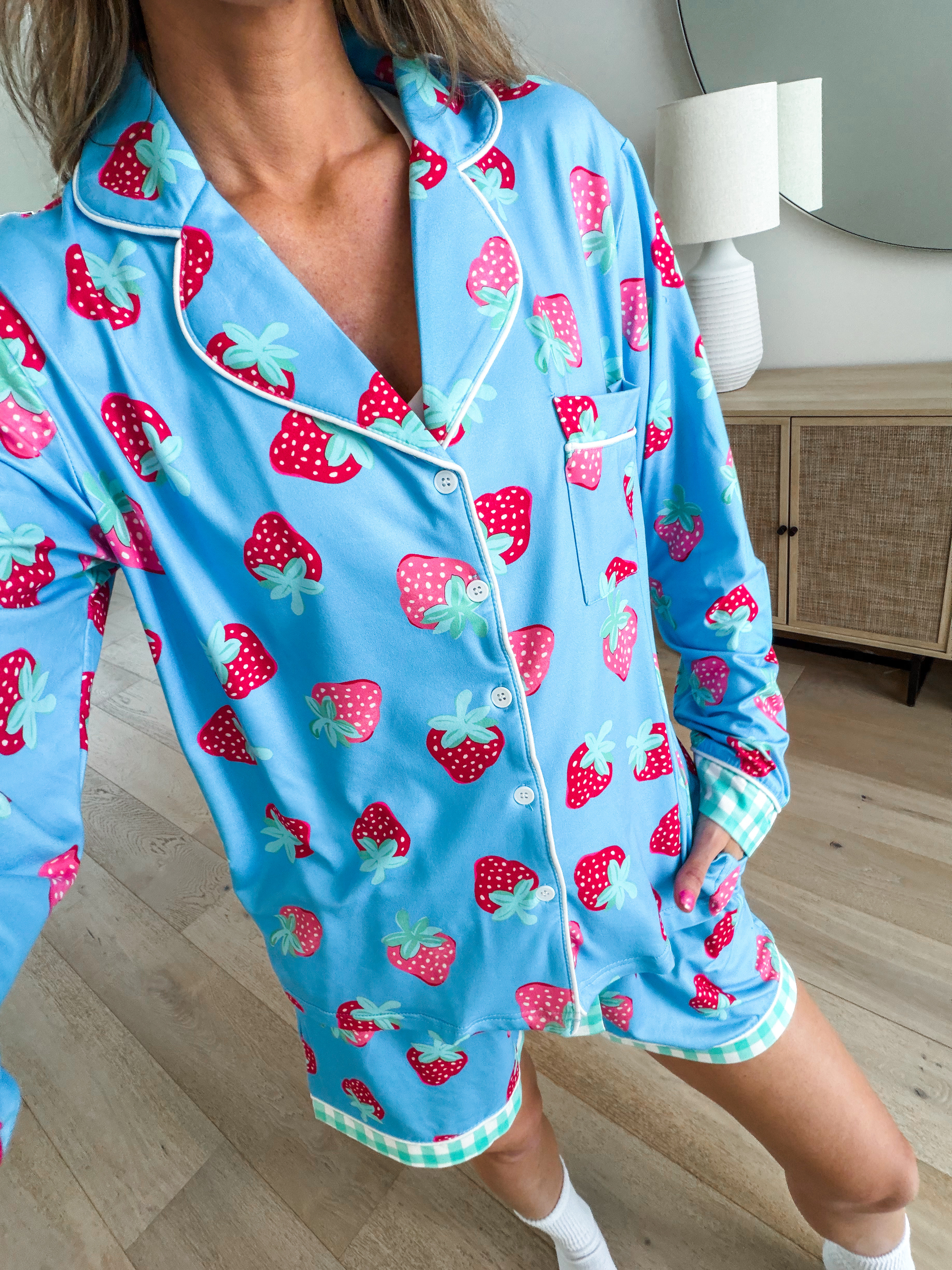 Fruit pjs for a little extra dopamine this winter! #pajamas