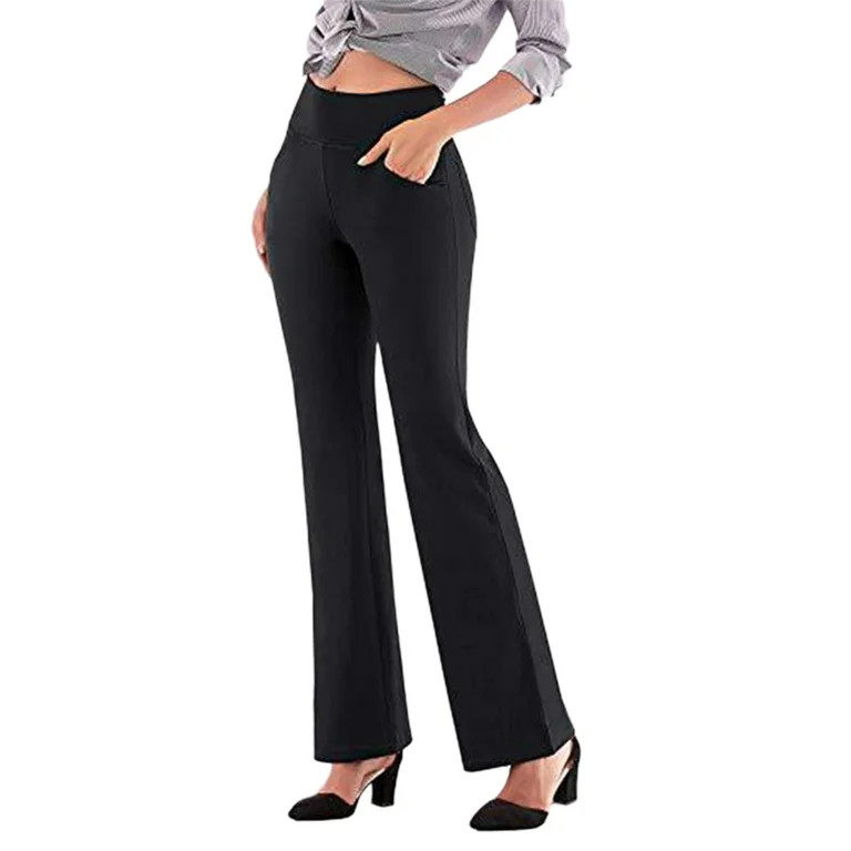 Haite Women Dress Lounge Pants Business Elastic Waist Casual Stretch Work Trousers Slacks with 4 ... | Walmart (US)