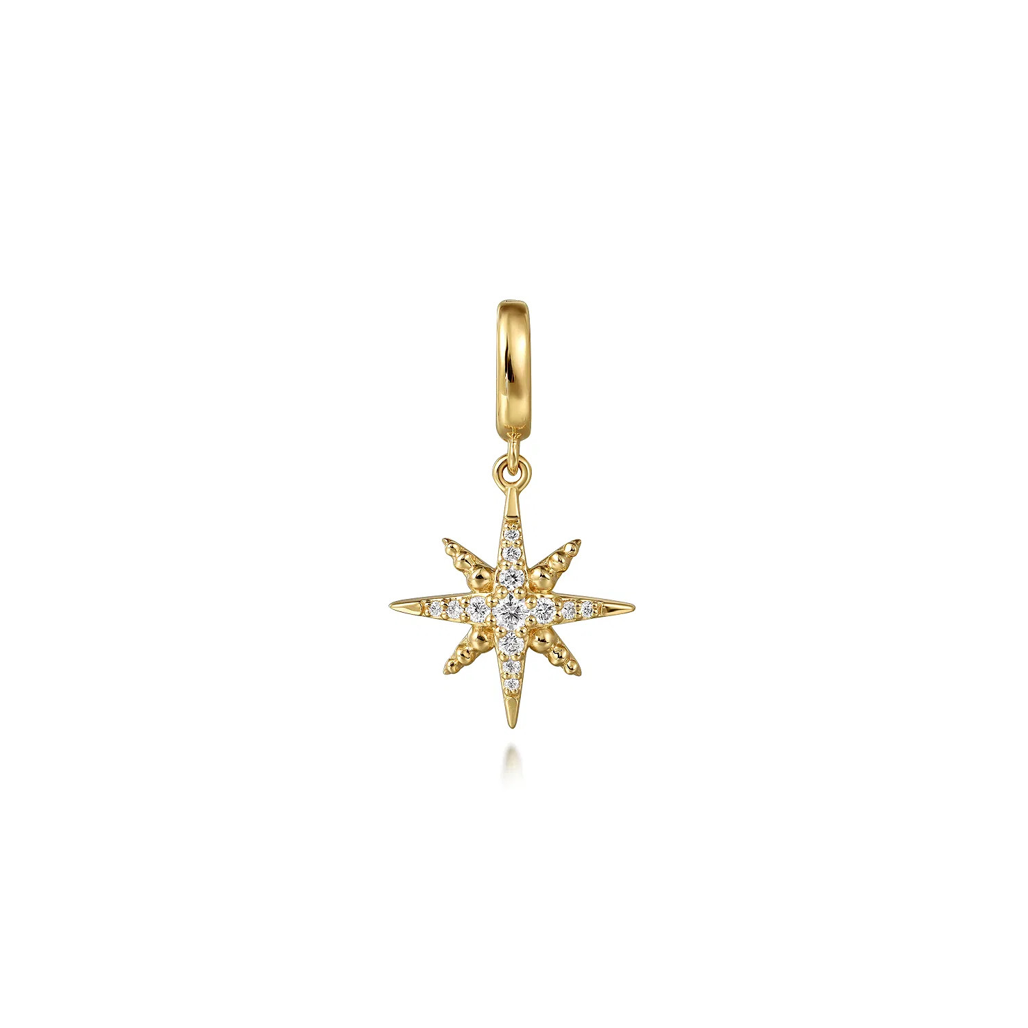 14K Yellow Gold Diamond Star Charm | Gabriel & Co. Fine Jewelry And Bridal