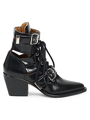 Rylee Lace-Up Leather Boots | Saks Fifth Avenue