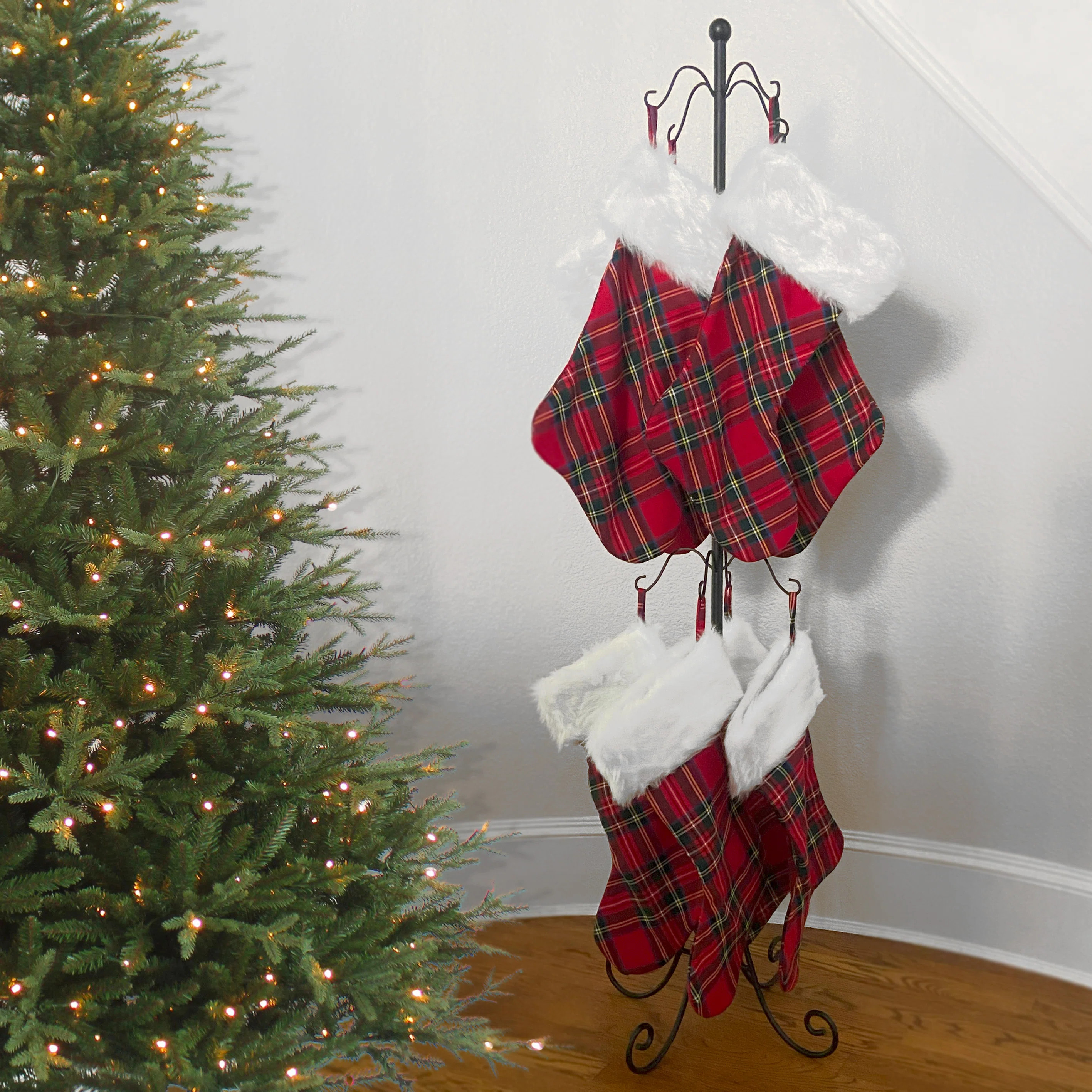 Iron Adjustable Stocking Tree Stand | Wayfair North America