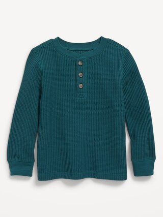 Long-Sleeve Thermal-Knit Henley T-Shirt for Toddler Boys | Old Navy (US)