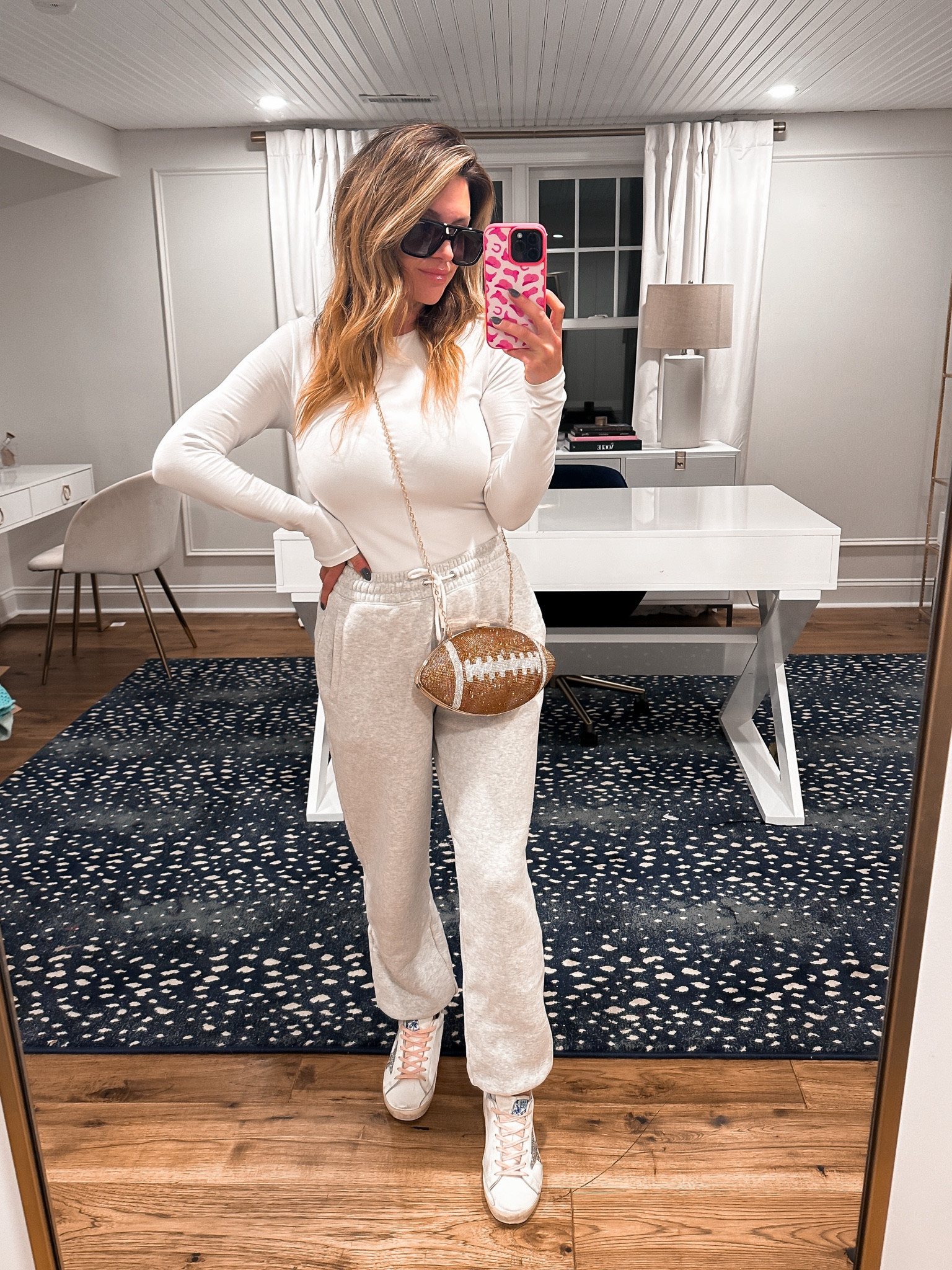 Football purse, game day, bedazzled purse, football season, Philadelphia eagles