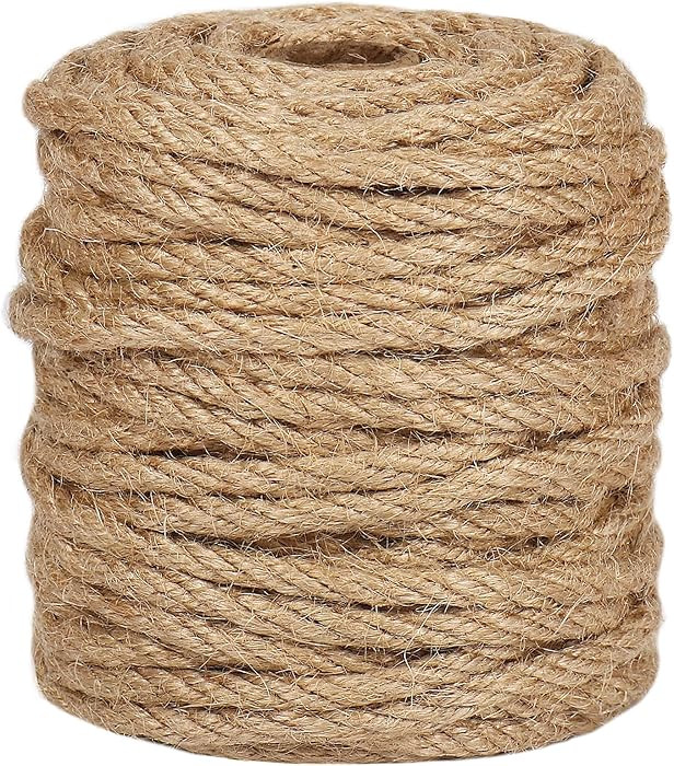 Vivifying 5mm Jute Rope, 98 Feet Strong Natural Jute Twine for Crafts, Cat Scratching Post, Garde... | Amazon (US)