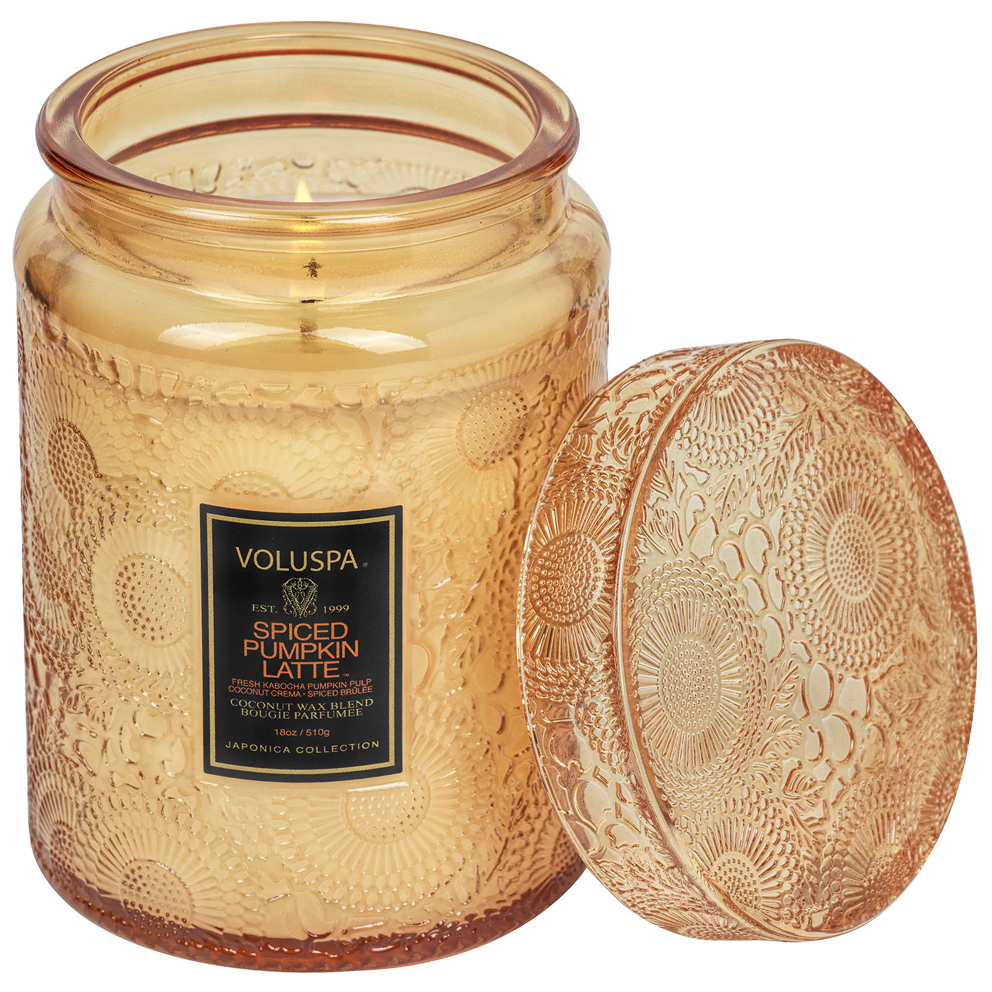 VOLUSPA Spiced Pumpkin Latte Glass Candle 18 oz/ 510 g | Sephora (US)