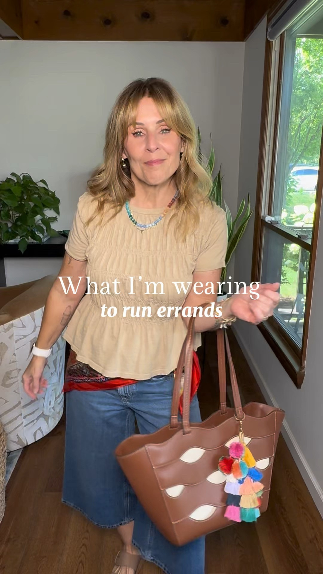 Off to go run errands in my denim culottes from Old Navy(linked similar) and top from Amazon, wearing M.  Added a pop of color with my scarf at the waist and my bag charm, both from Amazon.

#LTKdayinmylife #LTKootd #LTKOver40