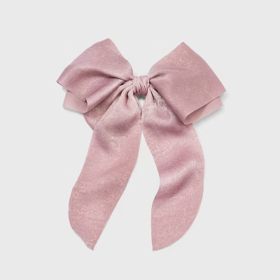 Satin Bow with Tail Barrette - A New Day™ | Target