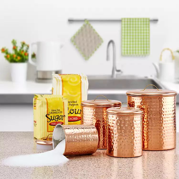 Hammered Copper Canisters, Set of 4 | Kirkland's Home