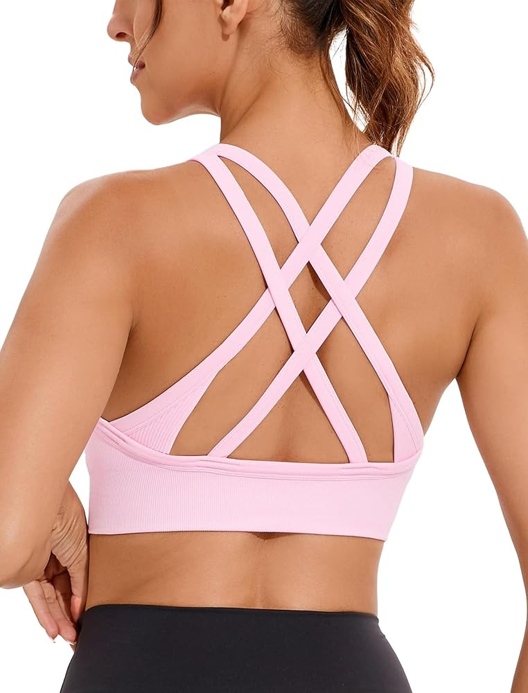 RUNNING GIRL Sports Bra for Women High Support, Criss-Cross Back Padded Strappy Sports Bras Yoga ... | Amazon (US)
