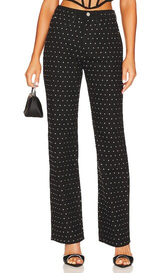 Rhinestone Straight Leg in Black & Crystal Rhinestone | Revolve Clothing (Global)