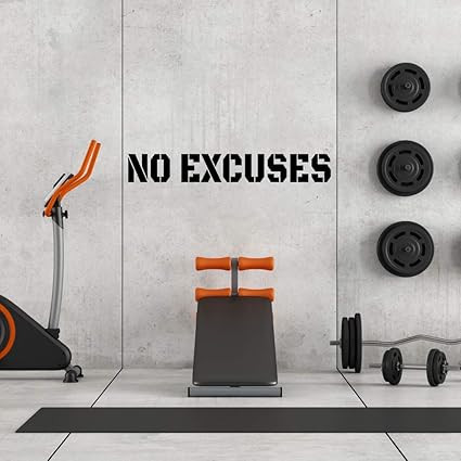 Extra Large Gym Wall Decal | No Excuses Inspirational Wall Sticker Quote | 4 Feet Long | Huge Art... | Amazon (US)