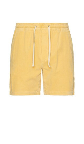 Marine Layer Saturday Corduroy Short 6 in Yellow. - size S | Revolve Clothing (Global)