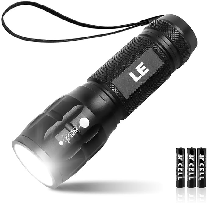 LE LED Torch Battery Powered, LE1000 Super Bright Hand Flashlight, Adjustable Focus, Water Resist... | Amazon (UK)