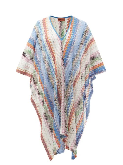 Missoni Mare - V-neck Abstract-jacquard Knitted Kaftan - Womens - Multi | Matches (US)