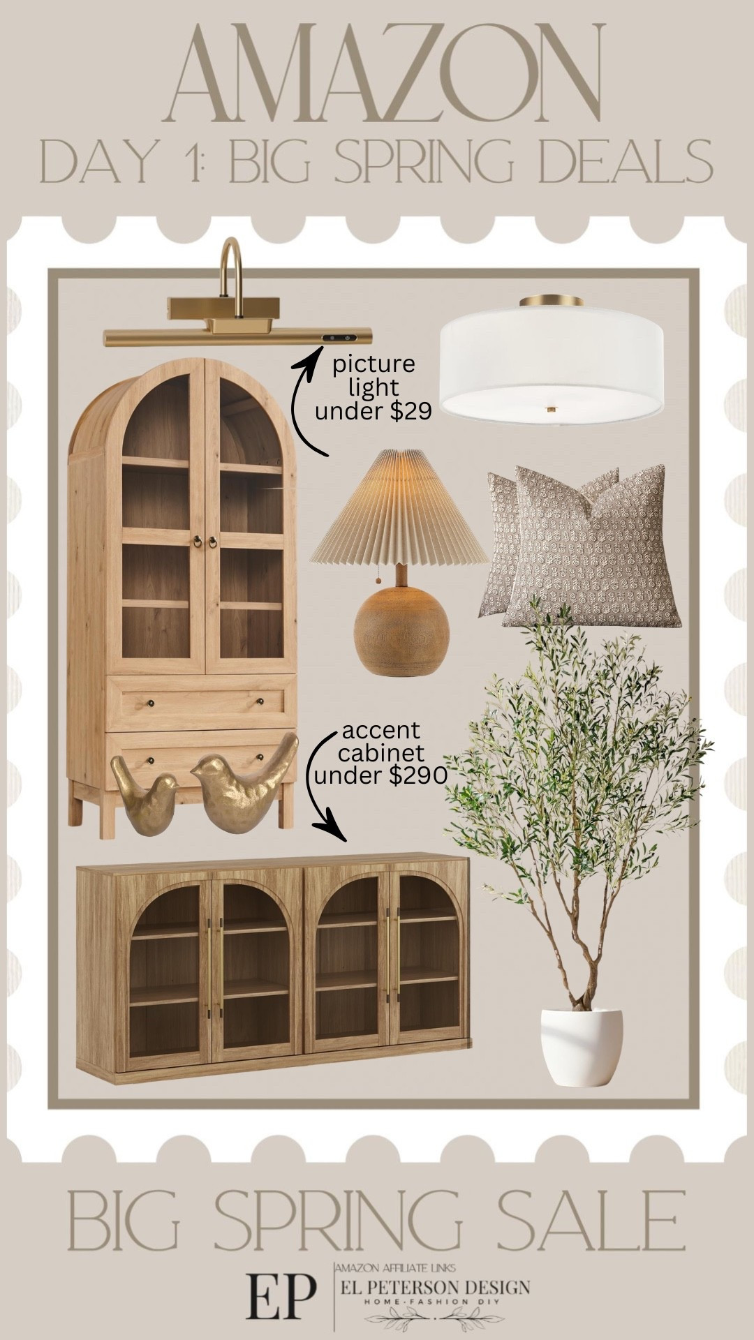 Amazon Big Spring Sale
Day 1: Big Spring Deals
Picture light
Faux olive tree
Table lamp
Flush mount lighting
Accebt cabinet
Tall arch cabinet


#LTKSaleAlert #LTKHome