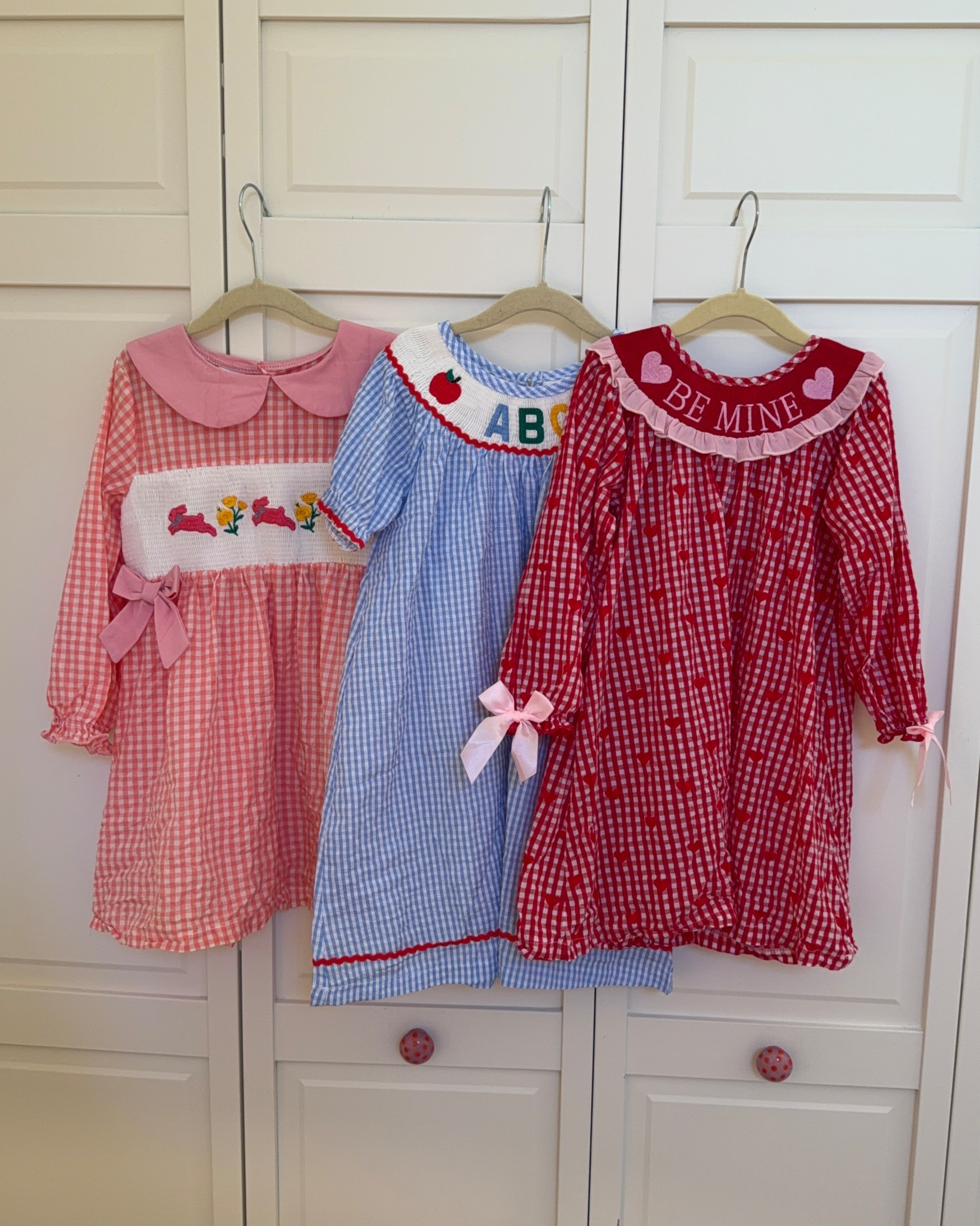 Cutest smocked dresses from Amazon can you believe under $20?? Sooo cute Size 5T in all for my 5 year old daughter and I wash normal with similar colors + air dry! 

#smockeddress #toddlerstyle #toddlergirl #amazonkids #amazon 

#LTKKids