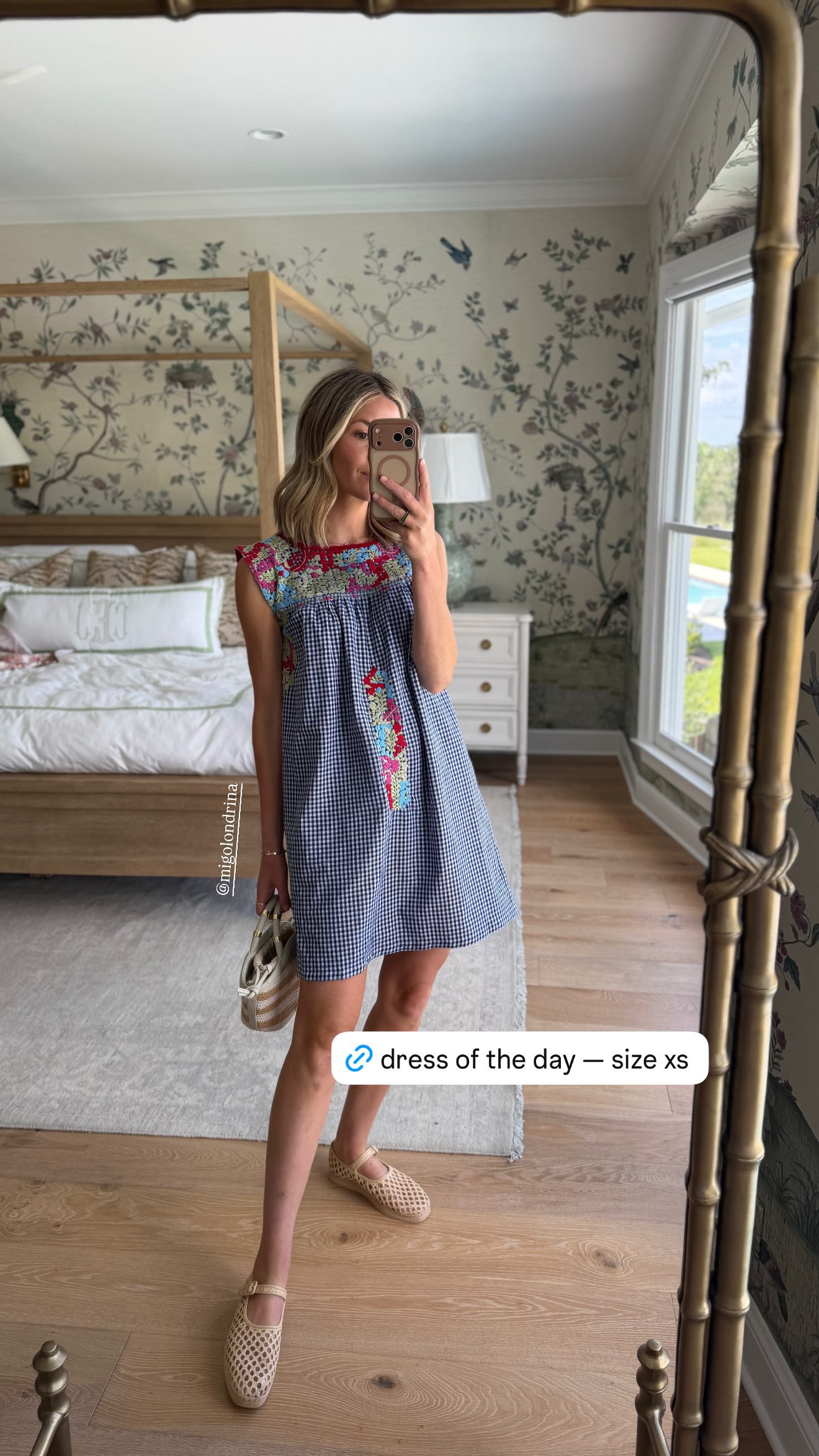 dress of the day! i love the mix of gingham + colorful floral embroidery on this one. it feels fun and summery, but still easy enough for everyday. paired it with woven flats + a little tote for a casual daytime look, but you could also dress it up with sandals or a block heel for lunch or dinner. wearing a size xs!  

 #LTKootd