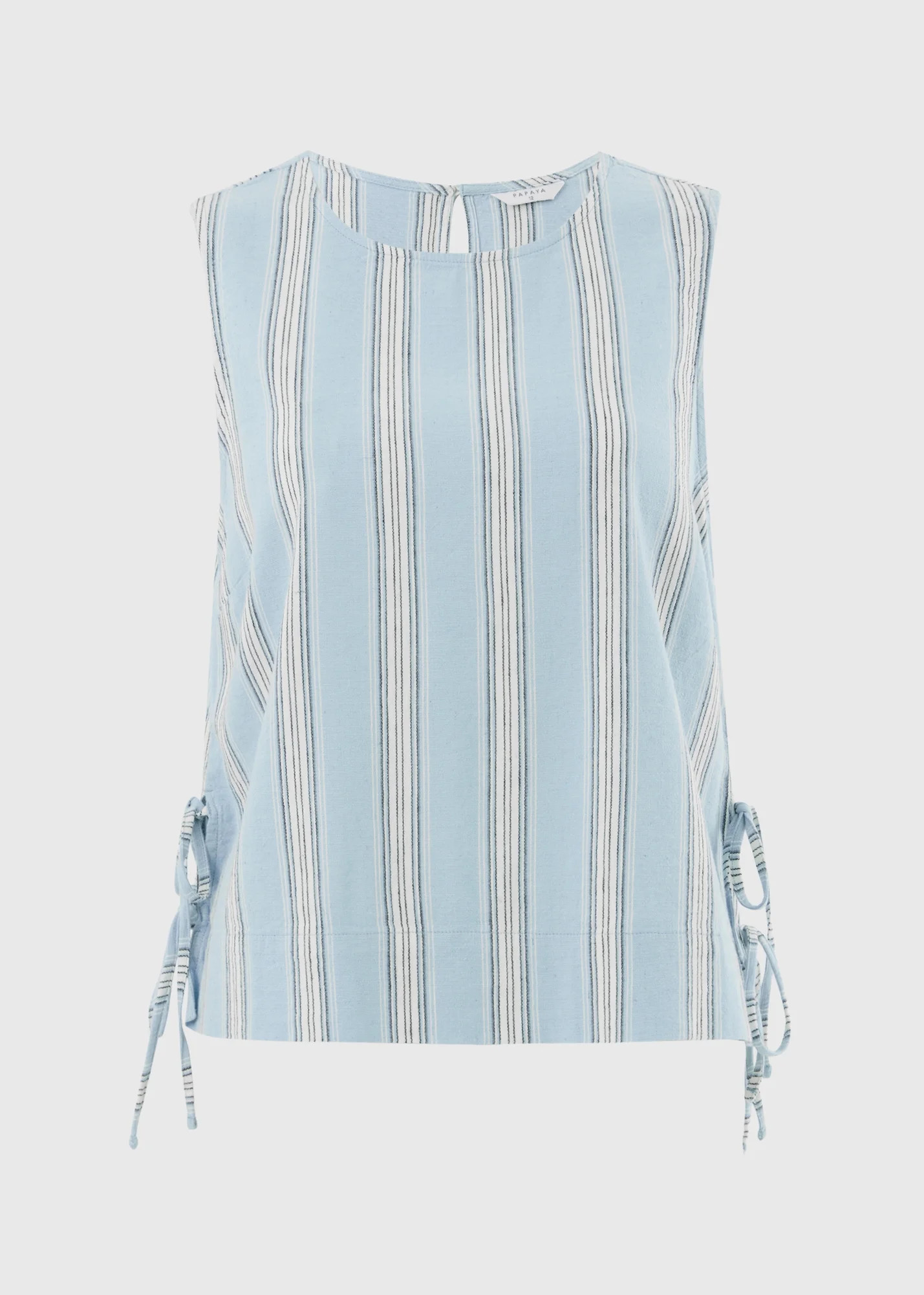 Blue Stripe Linen Blend Co Ord Vest Top | Matalan (UK)