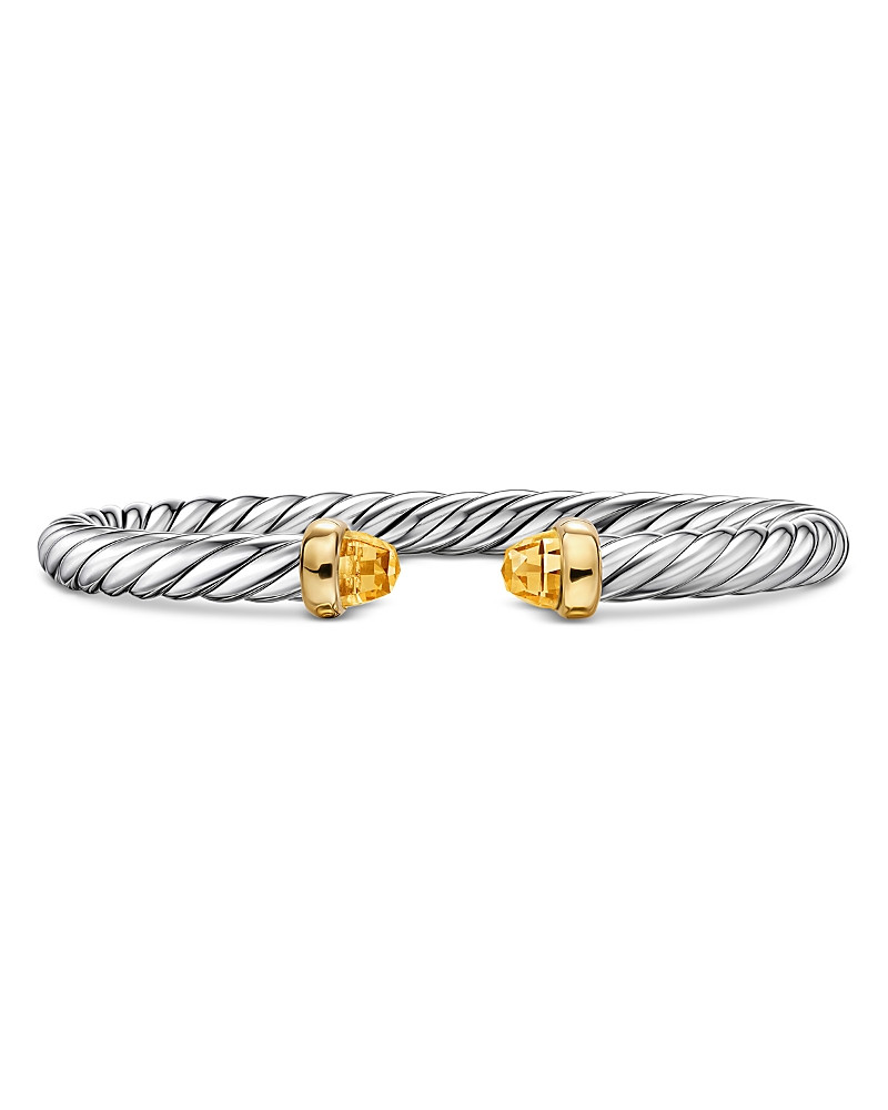 David Yurman Cable Flex Bracelet in Sterling Silver with 14K Yellow Gold and Citrine, 6mm | Bloomingdale's (US)