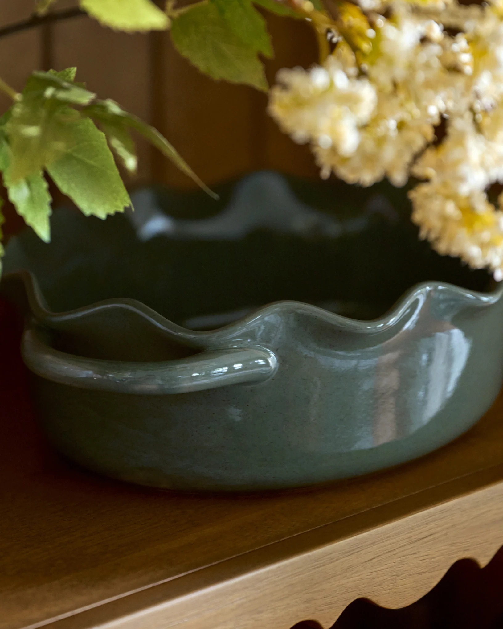 Blue Oval Scalloped Baker | Magnolia
